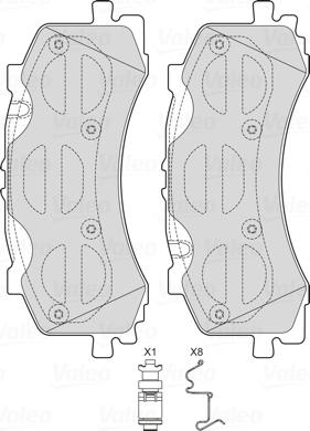 Valeo 601754 - Kit pastiglie freno, Freno a disco autozon.pro