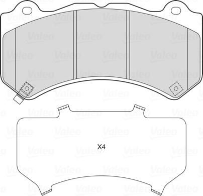 Valeo 601751 - Kit pastiglie freno, Freno a disco autozon.pro