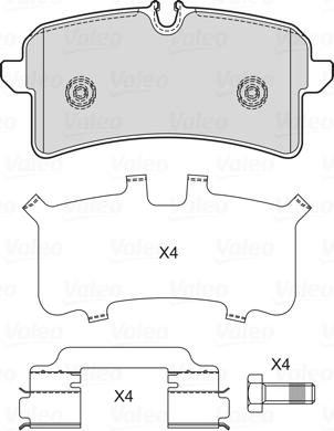 Valeo 601753 - Kit pastiglie freno, Freno a disco autozon.pro