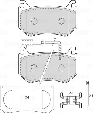 Valeo 601768 - Kit pastiglie freno, Freno a disco autozon.pro