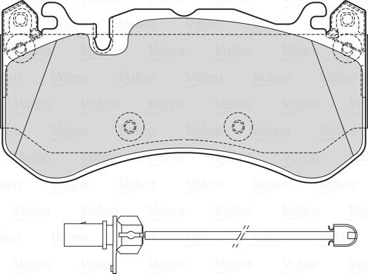 Valeo 601763 - Kit pastiglie freno, Freno a disco autozon.pro