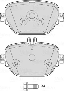 Valeo 601767 - Kit pastiglie freno, Freno a disco autozon.pro