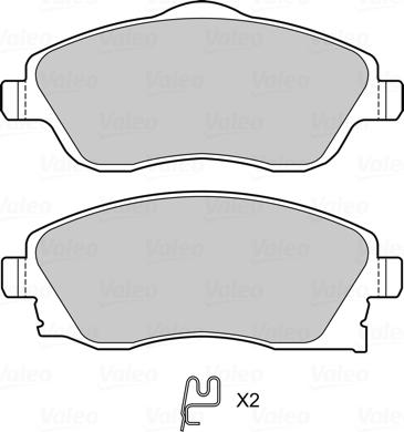 Valeo 601704 - Kit pastiglie freno, Freno a disco autozon.pro