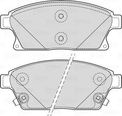 Valeo 601705 - Kit pastiglie freno, Freno a disco autozon.pro