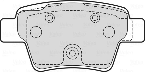 Valeo 601707 - Kit pastiglie freno, Freno a disco autozon.pro