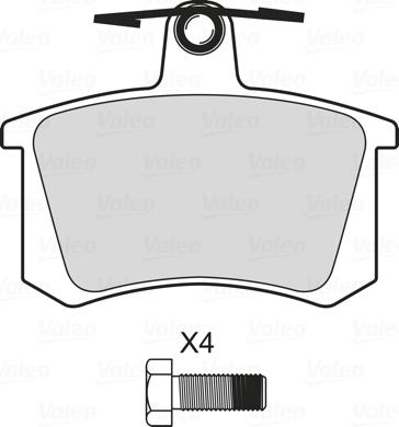 Valeo 601710 - Kit pastiglie freno, Freno a disco autozon.pro