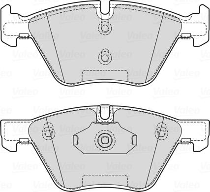 Valeo 601711 - Kit pastiglie freno, Freno a disco autozon.pro