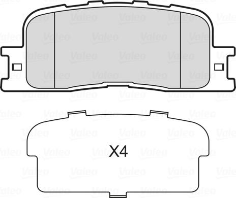 Valeo 601735 - Kit pastiglie freno, Freno a disco autozon.pro