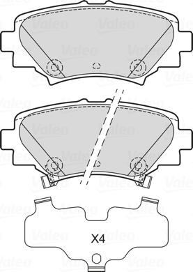 Valeo 601736 - Kit pastiglie freno, Freno a disco autozon.pro