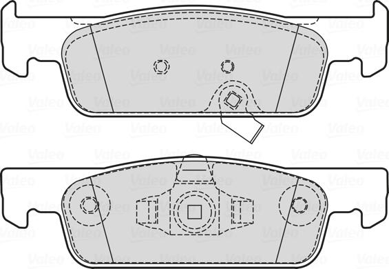 Valeo 601732 - Kit pastiglie freno, Freno a disco autozon.pro