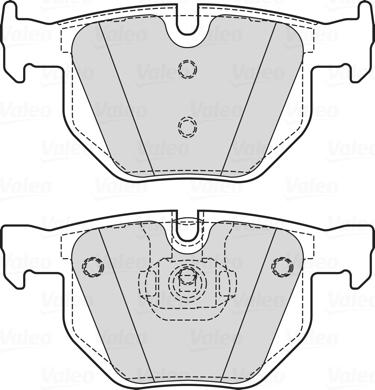 Valeo 601725 - Kit pastiglie freno, Freno a disco autozon.pro