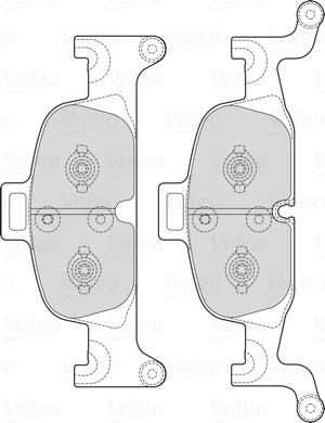 Valeo 601721 - Kit pastiglie freno, Freno a disco autozon.pro