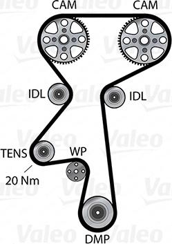 Valeo 614663 - Pompa acqua + Kit cinghie dentate autozon.pro