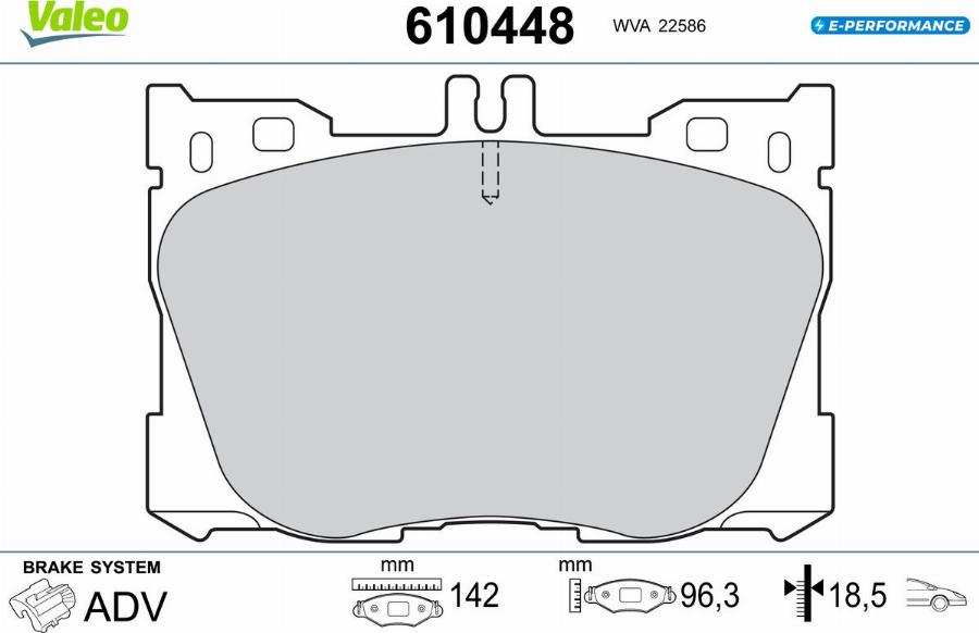 Valeo 610448 - Kit pastiglie freno, Freno a disco autozon.pro