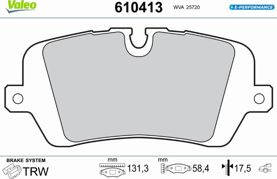 Valeo 610413 - Kit pastiglie freno, Freno a disco autozon.pro