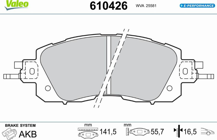 Valeo 610426 - Kit pastiglie freno, Freno a disco autozon.pro