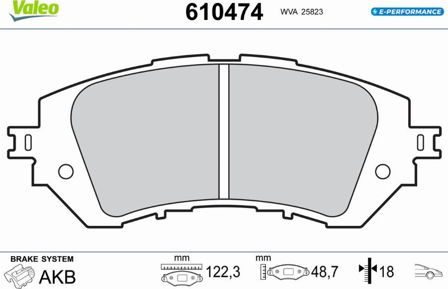 Valeo 610474 - Kit pastiglie freno, Freno a disco autozon.pro