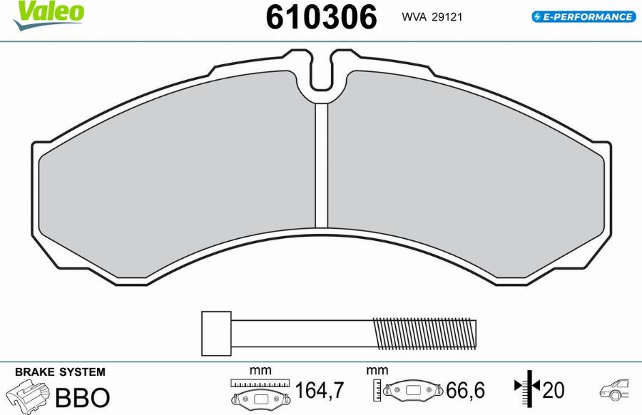 Valeo 610306 - Kit pastiglie freno, Freno a disco autozon.pro