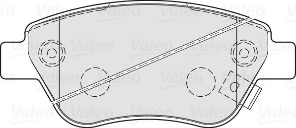 Valeo 670825 - Kit pastiglie freno, Freno a disco autozon.pro