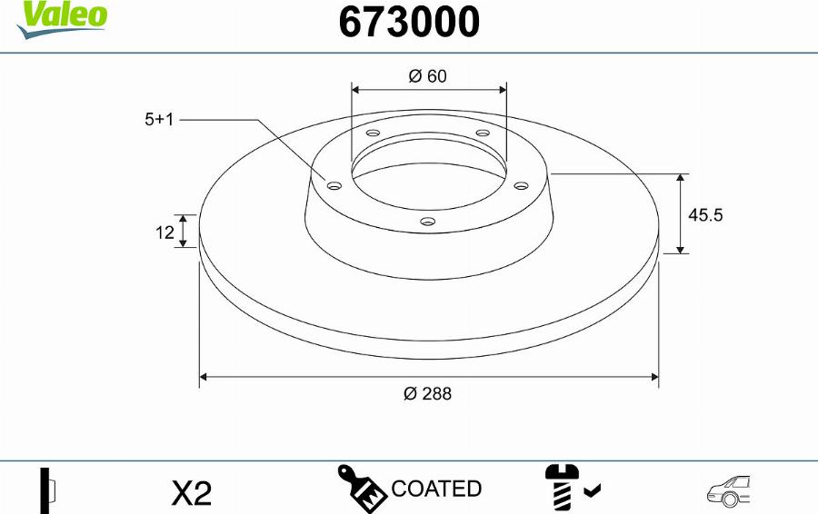 Valeo 673000 - Discofreno autozon.pro