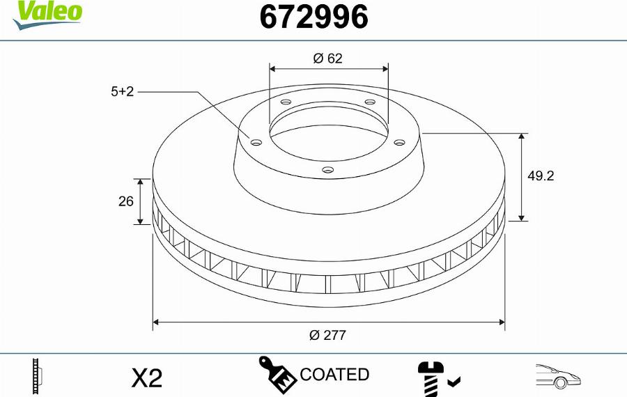 Valeo 672996 - Discofreno autozon.pro