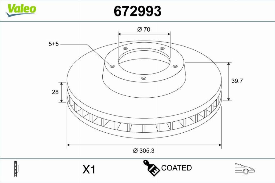 Valeo 672993 - Discofreno autozon.pro