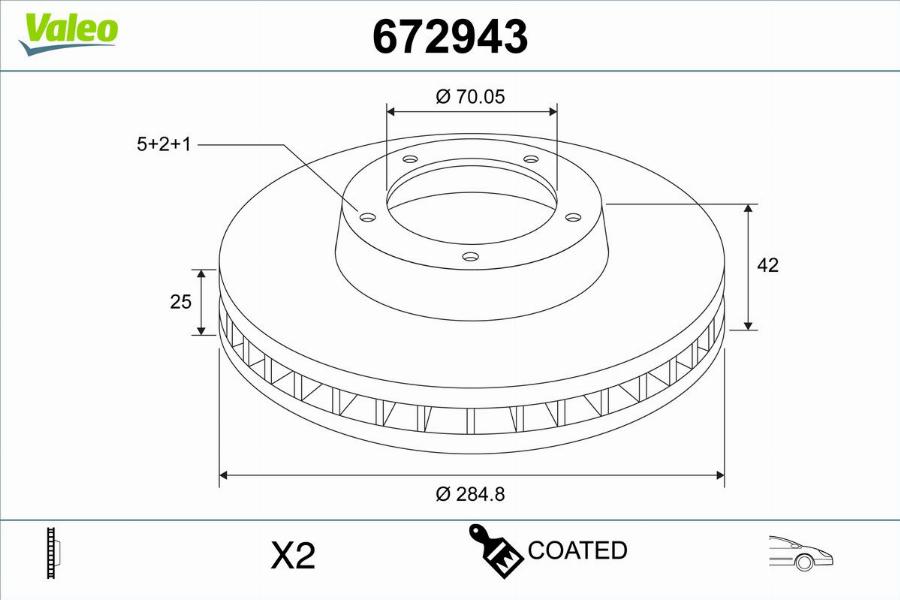 Valeo 672943 - Discofreno autozon.pro