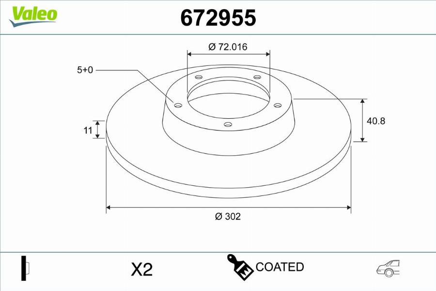 Valeo 672955 - Discofreno autozon.pro