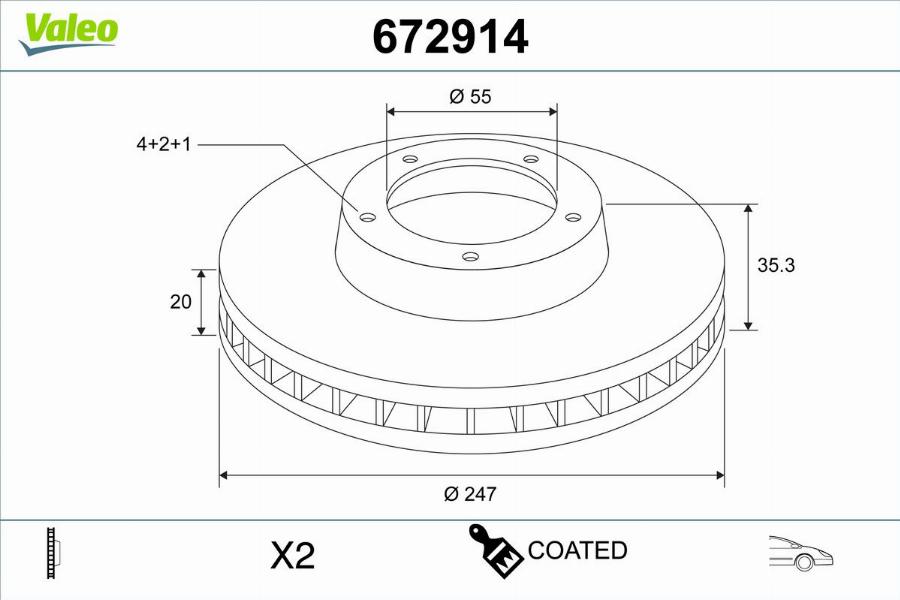 Valeo 672914 - Discofreno autozon.pro