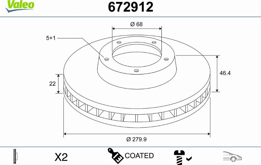 Valeo 672912 - Discofreno autozon.pro