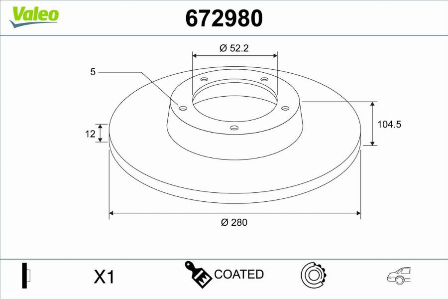 Valeo 672980 - Discofreno autozon.pro