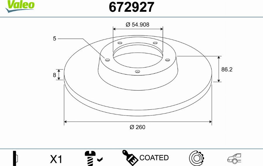 Valeo 672927 - Discofreno autozon.pro