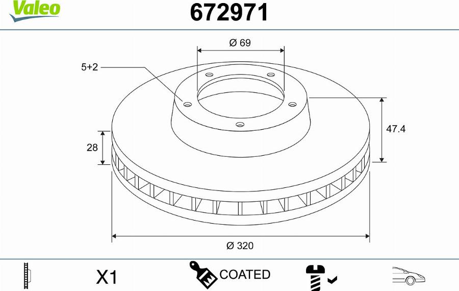 Valeo 672971 - Discofreno autozon.pro