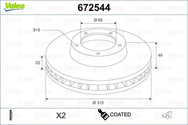 Valeo 672544 - Discofreno autozon.pro