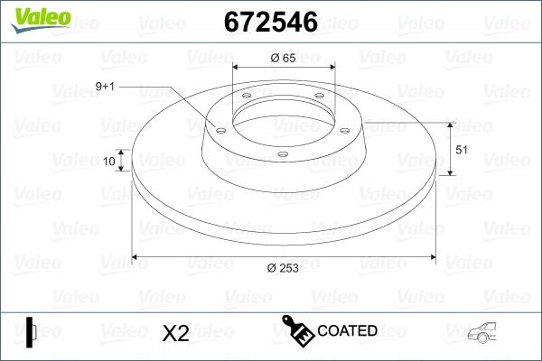 Valeo 672546 - Discofreno autozon.pro