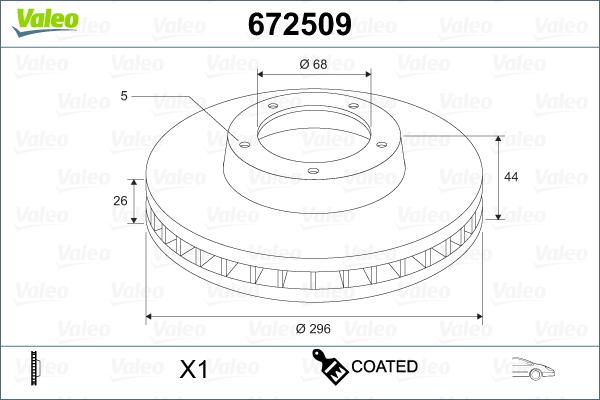 Valeo 672509 - Discofreno autozon.pro