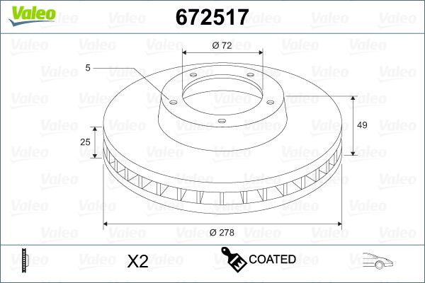 Valeo 672517 - Discofreno autozon.pro