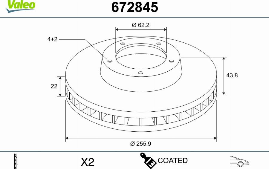 Valeo 672845 - Discofreno autozon.pro