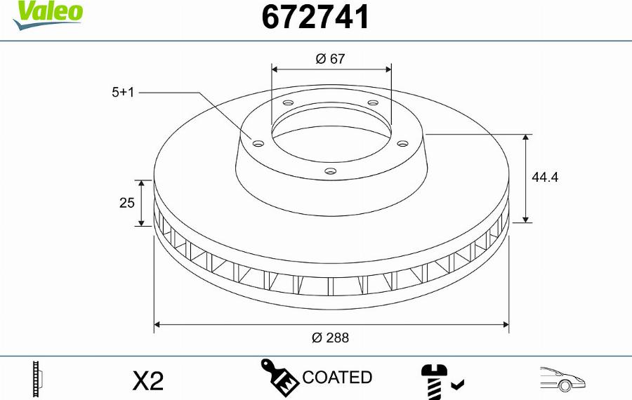 Valeo 672741 - Discofreno autozon.pro