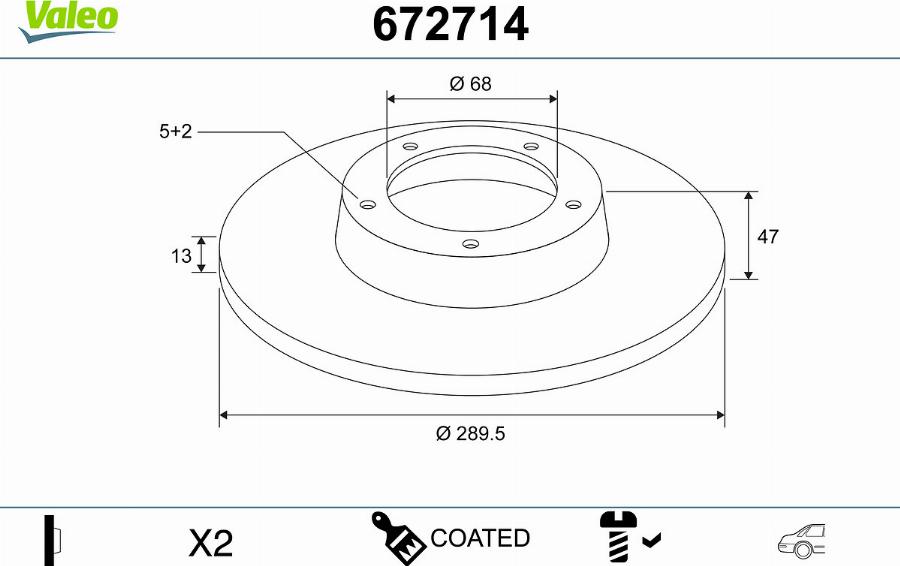 Valeo 672714 - Discofreno autozon.pro