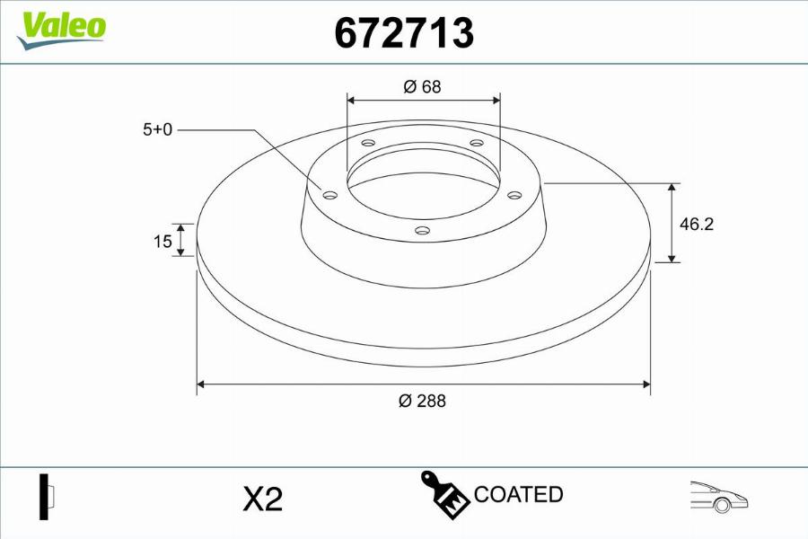 Valeo 672713 - Discofreno autozon.pro