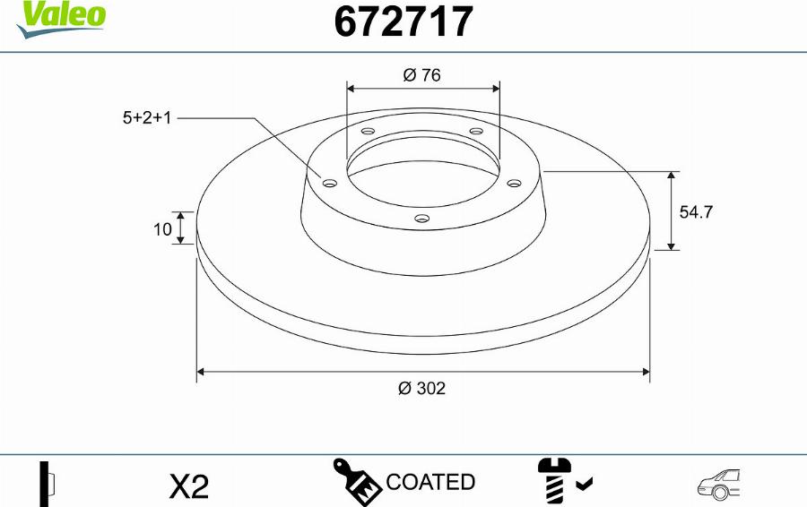 Valeo 672717 - Discofreno autozon.pro