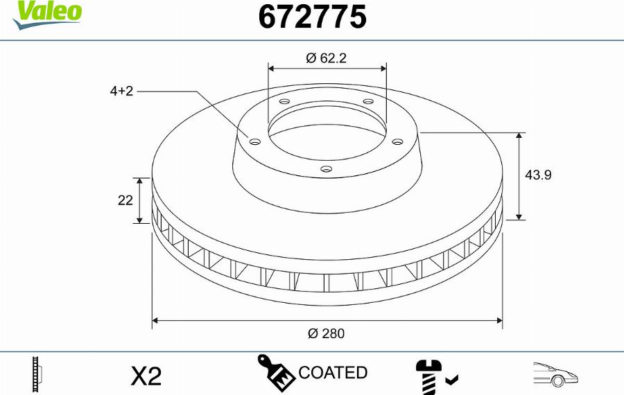 Valeo 672775 - Discofreno autozon.pro