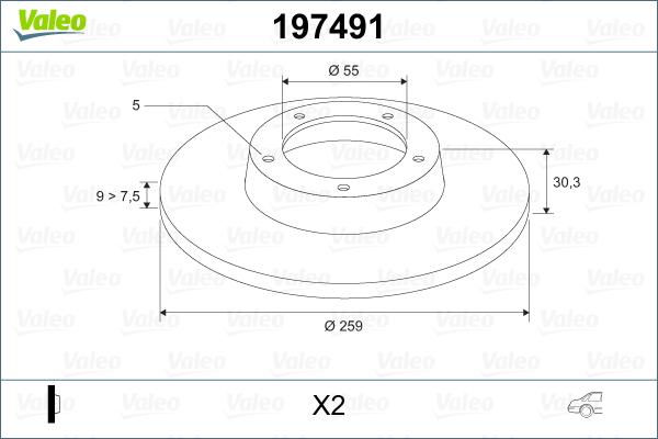 Valeo 197491 - Discofreno autozon.pro