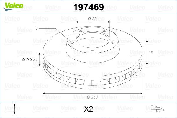 Valeo 197469 - Discofreno autozon.pro