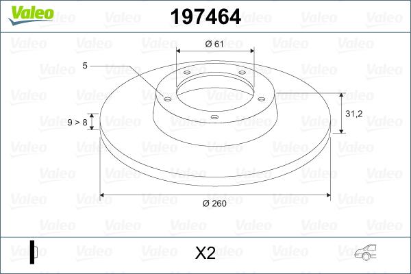 Valeo 197464 - Discofreno autozon.pro