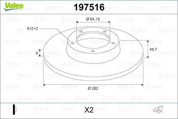 Valeo 197516 - Discofreno autozon.pro