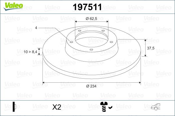 Valeo 197511 - Discofreno autozon.pro