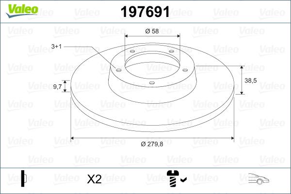 Valeo 197691 - Discofreno autozon.pro