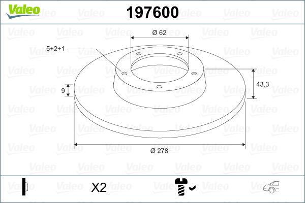 Valeo 197600 - Discofreno autozon.pro